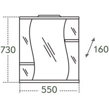 СанТа Зеркальный шкаф Лира 55