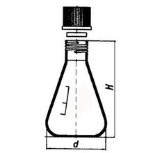 Колба Эрленмейера, 250 мл, с винтовой крышкой (Кат. № 8023 С 632 426 731 250)