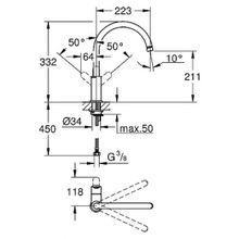 Смеситель Grohe BauEdge 31367000 для кухонной мойки