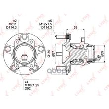 Ступица Колеса | Зад Прав Лев | LYNXauto арт. WH1381