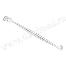 Крючок хирургический Senn-Mueller 3-х зубый тупой 7х8,5мм с основанием 18х6мм  170 мм, Medicor, Венгрия