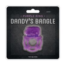 Toyz4lovers Фиолетовое эрекционное виброкольцо VIBRATING COCK RING KINKY