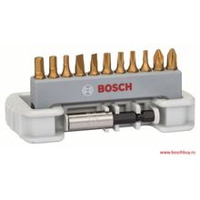 Bosch Набор бит Max Grip PH PZ T S HEX 25 мм + магнитный держатель (12 шт.) (2608522134 , 2.608.522.134)