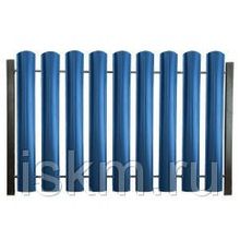 Штакетник металлический 120 мм округлый Синий