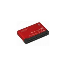 Card reader ORIENT CR-02BR   SDHC READY, USB 2.0 Red (Retail) Ext.