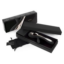 Lelo Черный вибратор с клиторальным отростком Soraya Black - 22 см. (черный)