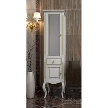Opadiris Шкаф-пенал для ванной Лаура 45 L белый золотая патина