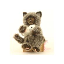 Мягкая игрушка Hansa Котенок серый с мышкой (22 см)