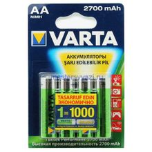 Аккумулятор AA Varta, R06-4BL, 2700mAh (пальчиковый AA 4 шт)