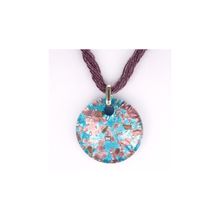 Подвеска из муранского стекла на бисере, Арт. 40124, диаметр 5 см