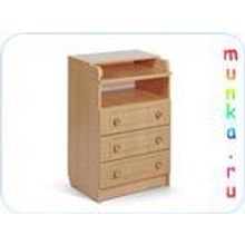 Детский пеленальный комод Мебеком (60 3-ящика) ниша, ящики
