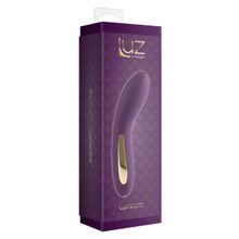 Фиолетовый изогнутый вибромассажёр Luminate Vibrator - 17 см.