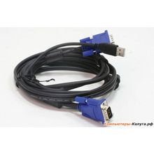 Набор кабелей D-LINK DKVM-CU3 Набор кабелей USBx2, VGAx1 для DKVM-xU, KVM-221, 3m