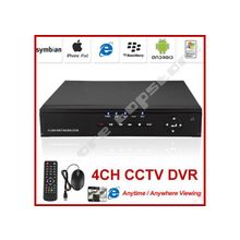 4-канальная автономная H.264 480fps DVR система видеонаблюдения