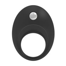 Эрекционное кольцо закругленное черное OVO B10