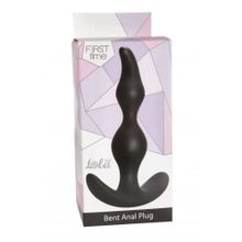 Чёрная анальная пробка Bent Anal Plug Black - 13 см. Черный