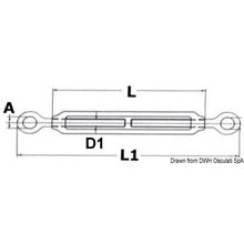 Osculati Turnbuckle 2 eyes AISI 316 6 mm, 07.193.06