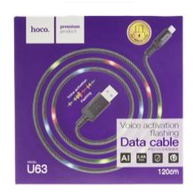 Data кабель USB HOCO U63 micro usb черный