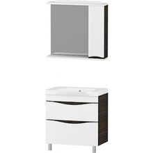 Am.Pm Мебель для ванной Like 80 R, напольная, белый глянец, венге