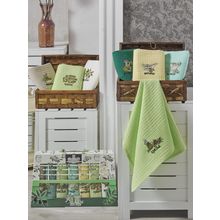 Салфетки METEOR вафельные  в коробке  40*60 (7 шт.) НЕДЕЛЬКА LUX OLIVE