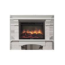 Портал Firelight Forte 30S камень белый, шпон белёный дуб