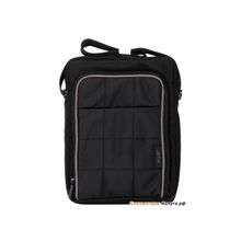 Сумка для планшета Jet.A LB10-19 до 10 (Черный с серыми вставками, Gucci-нейлон, современный дизайн, ремень с изменяемой длины, SIZE 295*230*55мм)