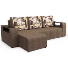 Сильва Диван угловой Версаль snow brown savana latte