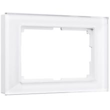 Werkel Рамка Werkel Favorit для двойной розетки белый стекло WL01-Frame-01-DBL 4690389073120 ID - 243788