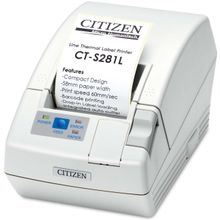 Термопринтер этикеток Citizen CT-S281L, Serial, белый (CTS281RSEWHPLM1)