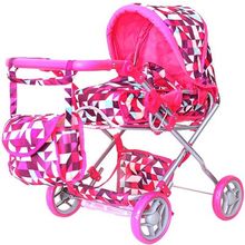 R-toys 9663-1 Кукольная коляска RT - цвет розовые ромбы