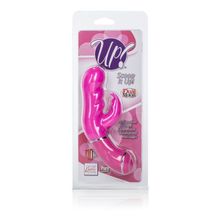 California Exotic Novelties Вибромассажер Up! Scoop it Up! с клиторальным отростком - 17,8 см. (розовый)