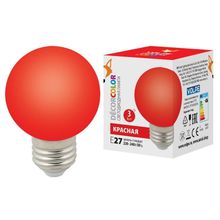Volpe Лампа светодиодная Volpe E27 3W красная LED-G60-3W Red E27 FR С UL-00006959 ID - 266501