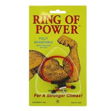 NMC Красно-чёрное эрекционное кольцо с утяжкой RING OF POWER ADJUSTABLE RING (красный с черным)