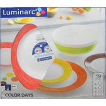 Столовый сервиз Luminarc COLOR DAYS ROUGE 19 предмеов L1508 ОАЭ