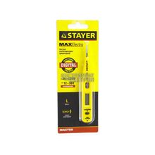 Тестер напряжения Stayer Мaster 45290 (цифровой, световой индикатор, 12-220В, 125мм)