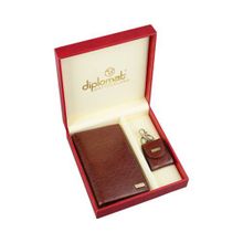 Подарочный набор мужское портмоне брелок-монетница Diplomat