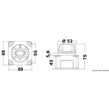 Osculati Выключатель аккумуляторных батарей с несъемным ключом, 14.923.01