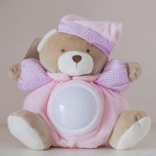 Мягкая игрушка музыкальный Мишка-ночник, розовый