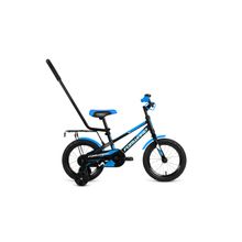 Детский велосипед FORWARD Meteor 14 черный синий (2021)