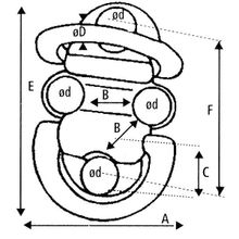 Wichard Обушок из нержавеющей стали Wichard 6564 45 x 27 x 14 мм