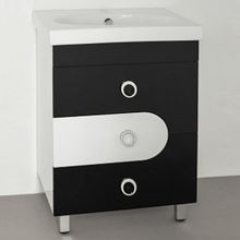 Мебель для ванной Style Line Адонис 60 черно-белая