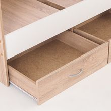 Кровать двухъярусная с ящиками 800х2000 белый дуб сонома
