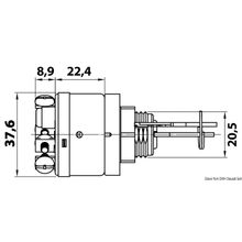 Osculati Starting key w pressure starter 6 terminals, 52.965.01