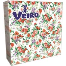 Veiro 20 салфеток в пачке цветы винтаж