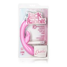 Перезаряжаемый вибратор Rechargeable G Jack Rabbit - 16,5 см. Розовый