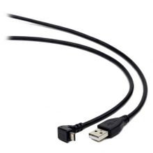 Кабель USB 2.0 Am=>micro B - 1.8 м, угловой, черный,  Gembird Cablexpert Pro (CCP-mUSB2-AMBM90-6)