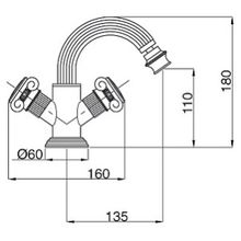 Смеситель Cezares Olimp BS2 02 O для биде
