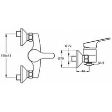 Смеситель Ideal Standard Slimline II B9087AA для душа