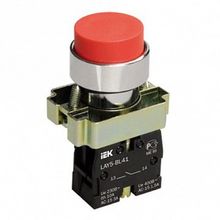 Кнопка  LAY5 22 мм²  660 440В, IP40,  Красный | код.  BBT60-BA-K04 |  IEK