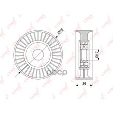 Ролик Натяжной Приводного Ремня Mbz C-Class (W203, W204) C230-C350 05-   E-Class (W211, W212) E230-E500 05-   M-Class (W164) Ml350 05-   Sprinter (906) 06-   Alt LYNXauto арт. PB5235